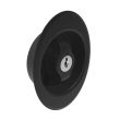 SOUTHCO Quarter-Turn Cam Latch, Clockwise to Latch, Flush Cup Wing Style, Keylocking (CH751), Without Cam, Sealed, Zinc Alloy, Powder Coat, Black [E5-91-315-UU1-13]