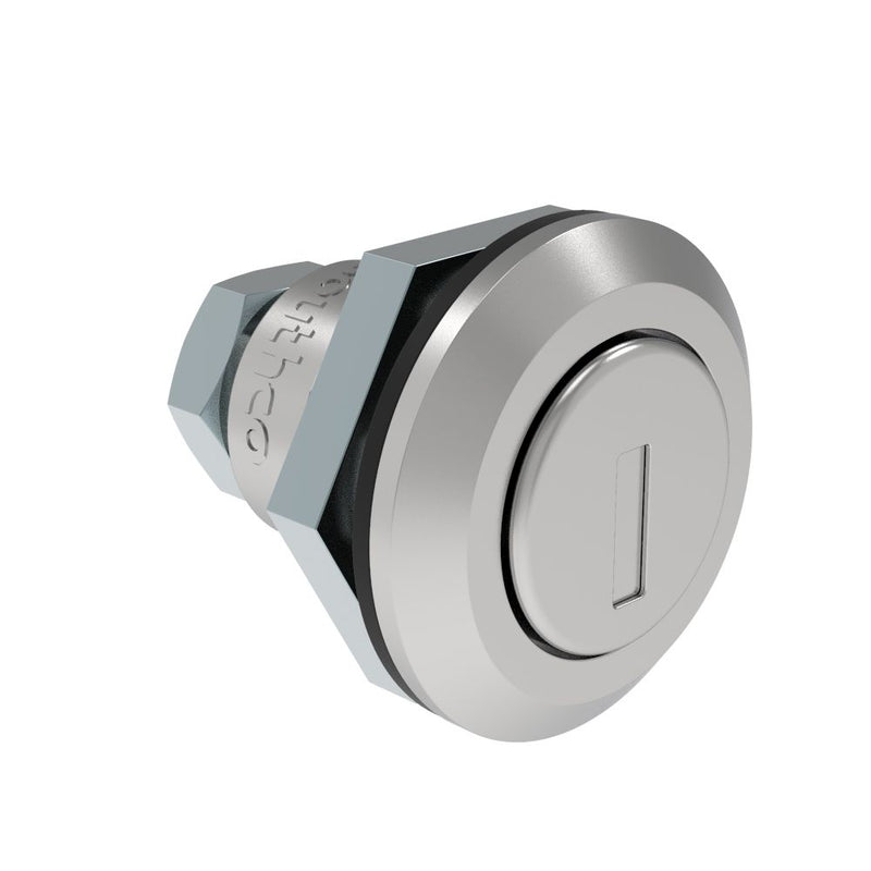 SOUTHCO Fixed Grip Cam Latch, Mini, Key-Locking, Sealed, Zinc Alloy, Chrome Plated, Bright [E5-M-402-UU1-10]