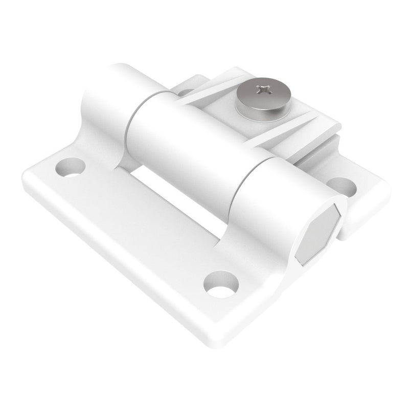 SOUTHCO Adjustable Torque Hinge, Symmetric, Large Size, Acetal Copolymer, Natural, White [E6-10-501-10]