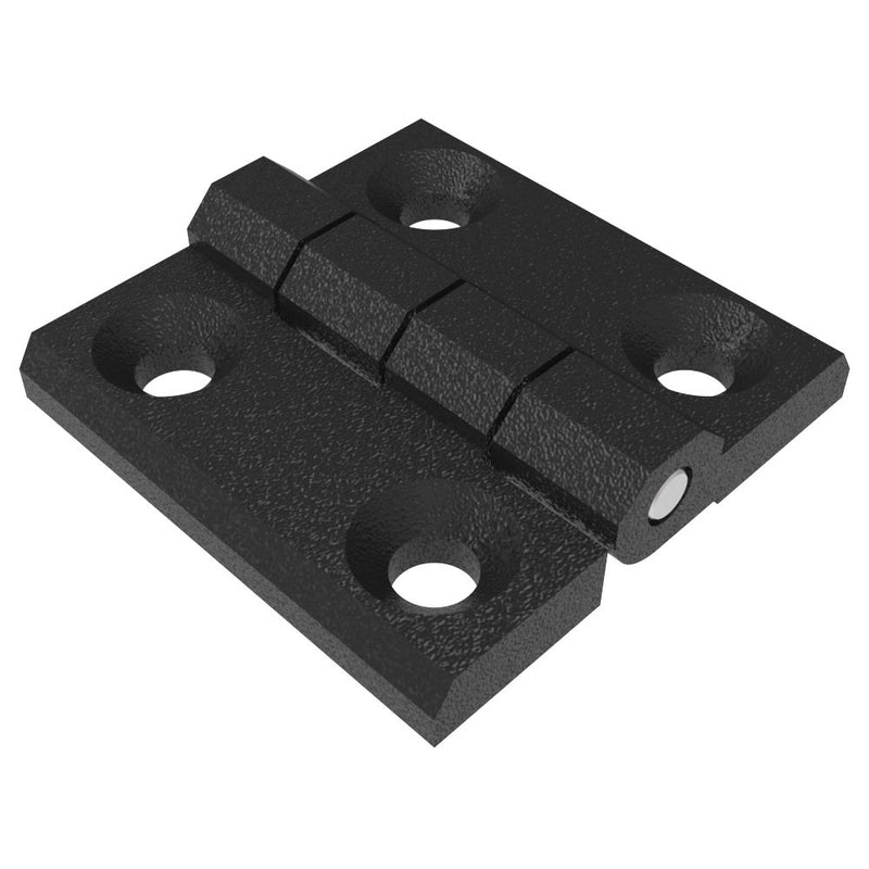 SOUTHCO Surface Mount Hinge, 40 mm size, with Mounting CSK Holes, Polyamide, Black [EH-DHIF-40]