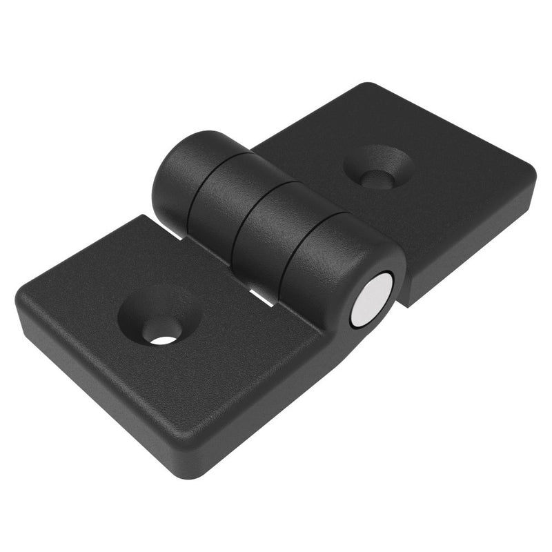 SOUTHCO Profile Hinge, 118 mm size, with Mounting CSK Holes, Polyamide, Black [EH-DHIF-4081A]