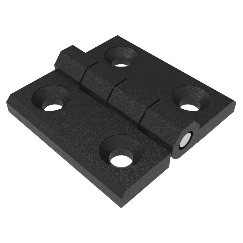 SOUTHCO Surface Mount Hinge, 50 mm size, with Mounting CSK Holes, Polyamide, Black [EH-DHIF-50]