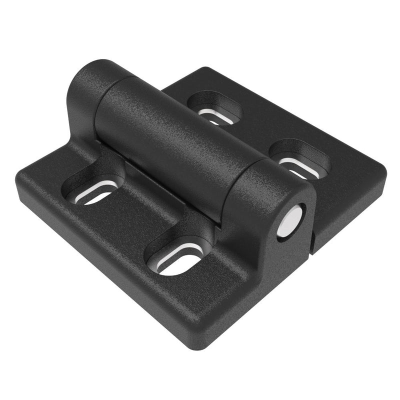 SOUTHCO Profile Hinge, 58 mm size, with Mounting Counter-bore Slot Holes, Polyamide, Black [EH-DHIF-5588]