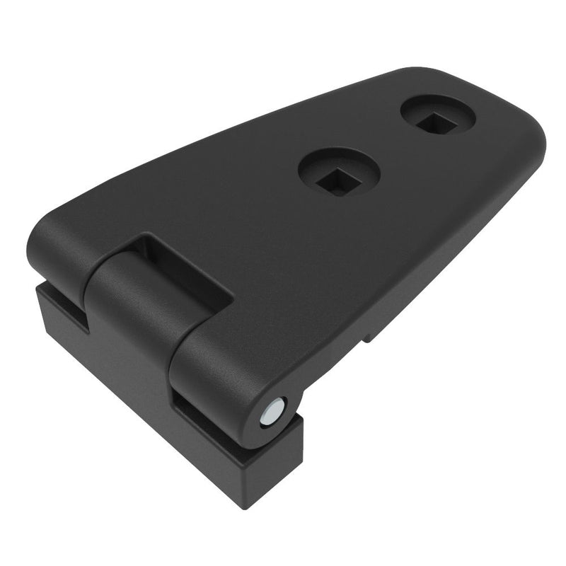 SOUTHCO Surface Mount Hinge, 135 mm size, with Mounting Holes, Polyamide, Black [EH-DHIF-75135]