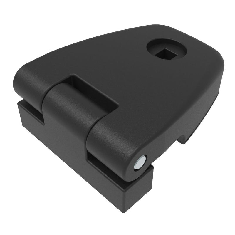 SOUTHCO Surface Mount Hinge, 95 mm size, with Mounting Holes, Polyamide, Black [EH-DHIF-7595]
