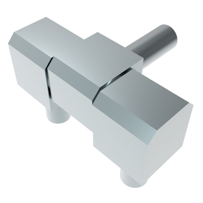 SOUTHCO Surface Mount Hinge, 49 mm size, with Stud Mount, Steel, Blue Zinc [EH-DHIM-16-8-3]