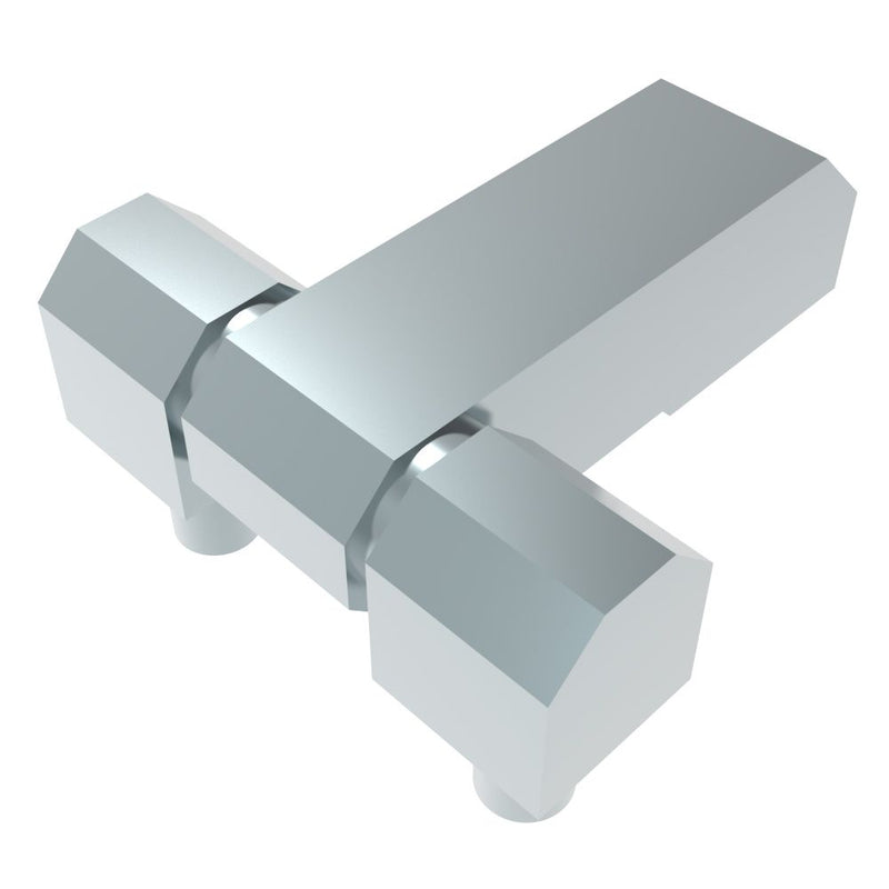 SOUTHCO Surface Mount Hinge, 40 mm size, with Thread Mount and Stud Mount, Steel, Blue Zinc [EH-DHIM-3040]
