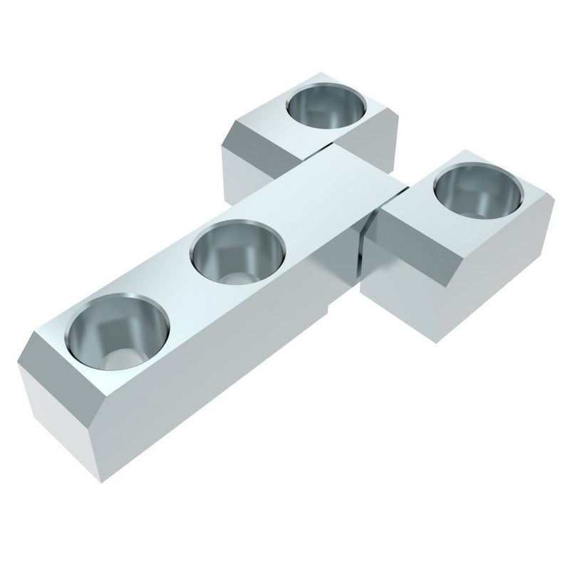 SOUTHCO Surface Mount Hinge, 55 mm size, with Mounting Counter bore Holes , Steel, Blue Zinc [EH-DHIM-9155]