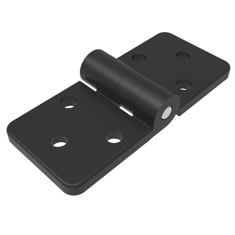 SOUTHCO Surface Mount Hinge, 80 mm size, with Mounting Holes, Steel, Black Powder coated [EH-DHIMC-80184]