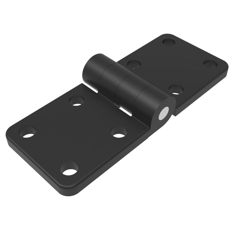 SOUTHCO Surface Mount Hinge, 80 mm size, with Mounting Holes, Steel, Black Powder coated [EH-DHIMC-80200]