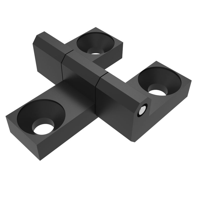 SOUTHCO Surface Mount Hinge, 30 mm size, with Mounting CSK Holes, Zinc Alloy, Black Powder coated [EH-DHIZ-10-4-3]