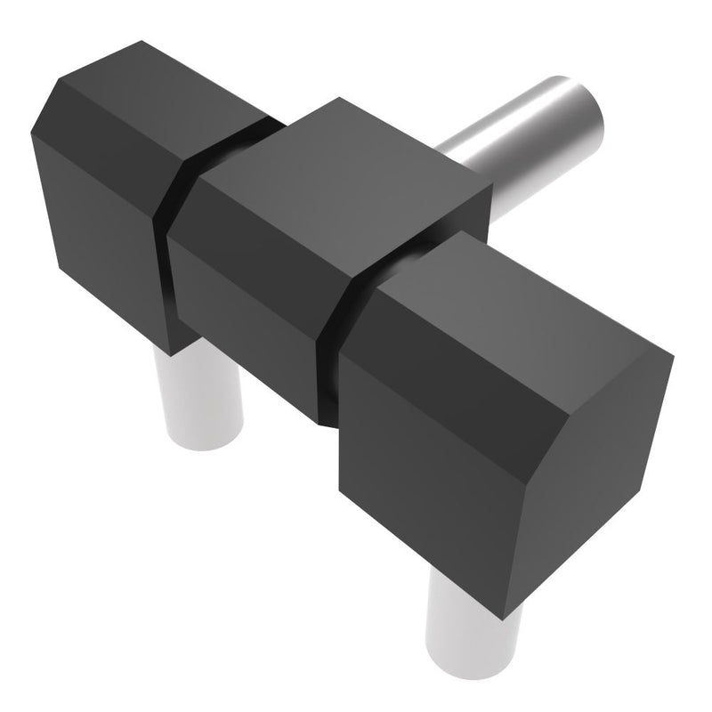 SOUTHCO Surface Mount Hinge, 39 mm size, with Stud Mount, Zinc Alloy, Black Powder coated [EH-DHIZ-12-6-3]