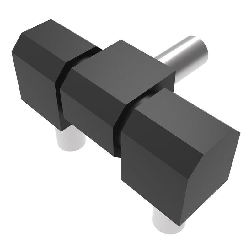 SOUTHCO Surface Mount Hinge, 39 mm size, with Stud Mount, Zinc Alloy, Black Powder coated [EH-DHIZ-1214-6-3]