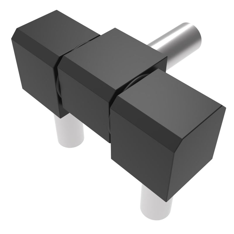 SOUTHCO Surface Mount Hinge, 50 mm size, with Stud Mount, Zinc Alloy, Black Powder coated [EH-DHIZ-16-8-3-20]