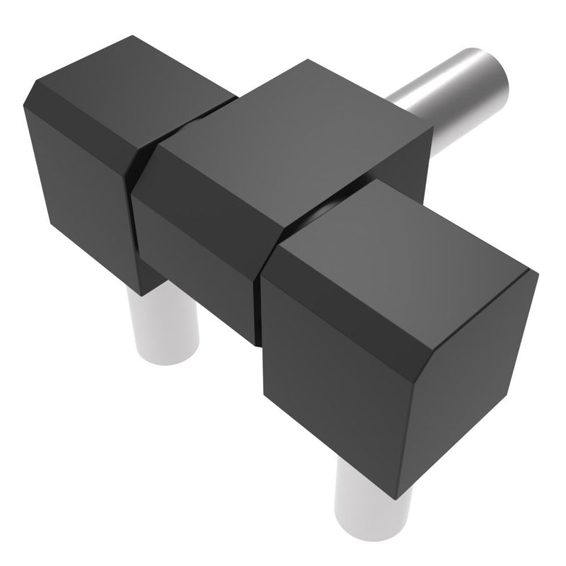 SOUTHCO Surface Mount Hinge, 50 mm size, with Stud Mount, Zinc Alloy, Black Powder coated [EH-DHIZ-1723-8-3]