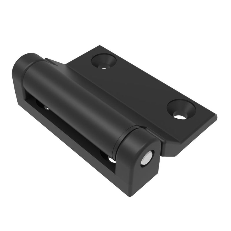 SOUTHCO Surface Mount Hinge, 47 mm size, with Mounting Holes, Zinc Alloy, Black Powder coated [EH-DHIZ-4760-H-20]