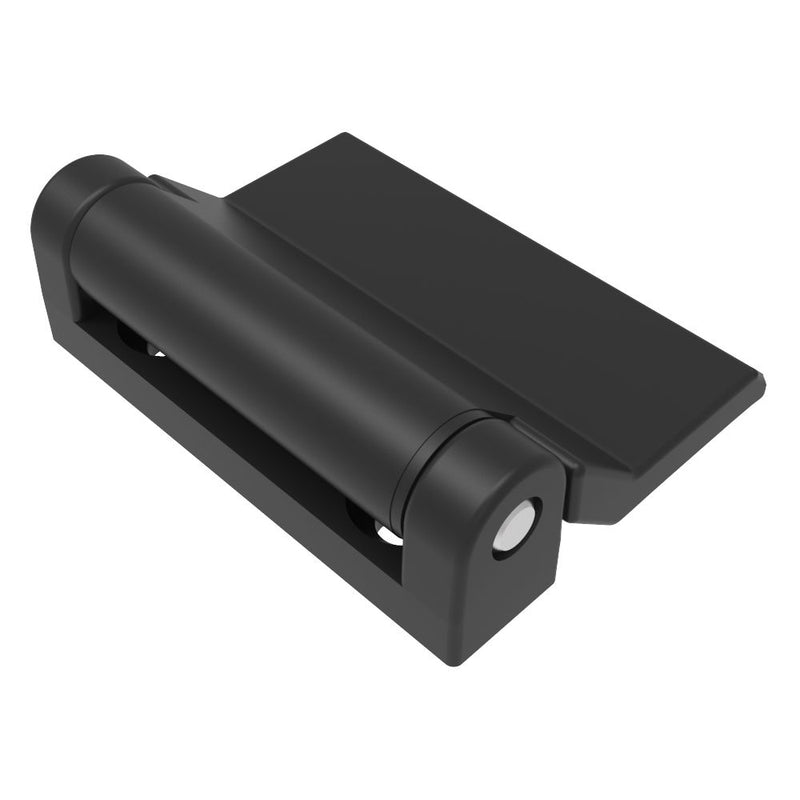 SOUTHCO Surface Mount Hinge, 47 mm size, with Mounting Holes, Zinc Alloy, Black Powder coated [EH-DHIZ-4760-S-20]