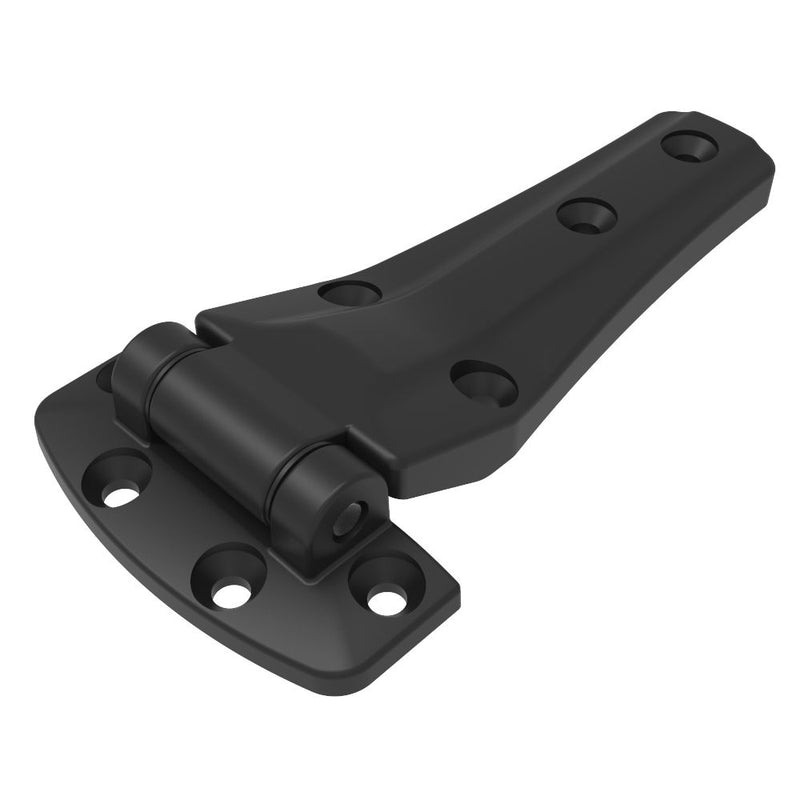 SOUTHCO Surface Mount Hinge, 165.5 mm size, with Mounting Holes, Zinc Alloy, Black Powder coated [EH-DHIZ-85165-PC]