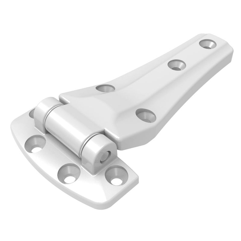 SOUTHCO Surface Mount Hinge, 165.5 mm size, with Mounting Holes, Zinc Alloy, Silver sparkle Powder coated [EH-DHIZ-85165-SPC]
