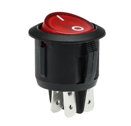 RS PRO Illuminated DPST, Off-None-On Rocker Switch Panel Mount [0]; 119-700