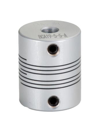 RS PRO Beam Coupling, 19.1mm Outside Diameter, 5mm Bore, 22.9mm Length Flexible Beam Coupling [0]; 132-156