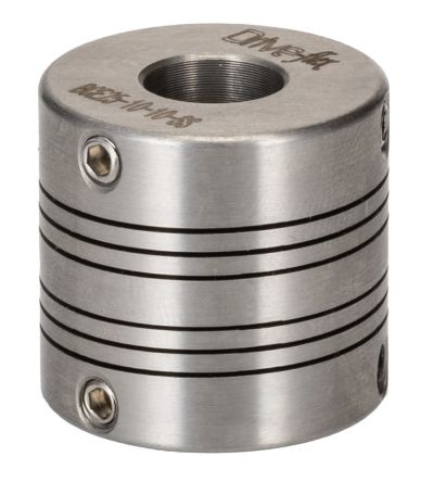 RS PRO Beam Coupling, 25mm Outside Diameter, 10mm Bore, 24mm Length Flexible Beam Coupling [0]; 132-164