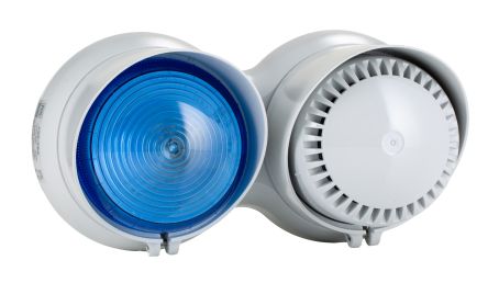 RS PRO Blue Sounder Beacon, 24 V ac/dc, IP66, Screw/Bracket Mount, 105dB at 1 Metre [0]; 142-185