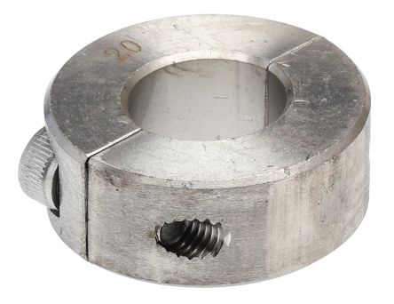 RS PRO Shaft Collar, Two Piece, Clamp Screw, Bore 20mm, OD 40mm, W 15mm, Stainless Steel 304 [0]; 145-641