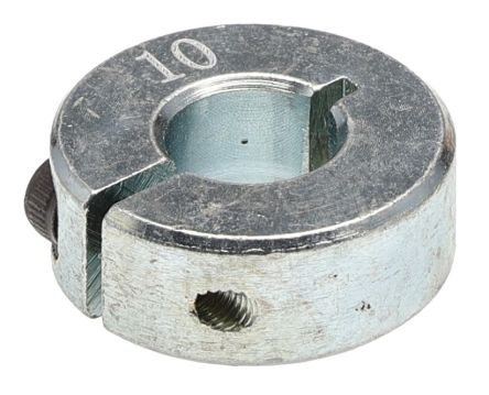RS PRO Shaft Collar, One Piece, Clamp Screw, Bore 10mm, OD 24mm, W 9mm, Steel [0]; 145-654