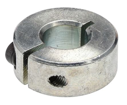 RS PRO Shaft Collar, One Piece, Clamp Screw, Bore 12mm, OD 28mm, W 11mm, Steel [0]; 145-656
