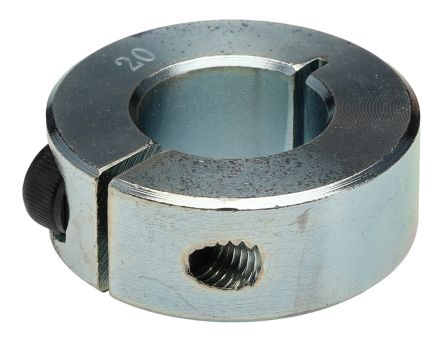 RS PRO Shaft Collar, One Piece, Clamp Screw, Bore 20mm, OD 40mm, W 15mm, Steel [0]; 145-659