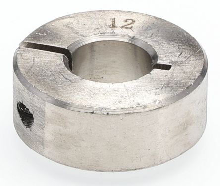 RS PRO Shaft Collar, One Piece, Clamp Screw, Bore 12mm, OD 28mm, W 11mm, Stainless Steel 304 [0]; 145-669
