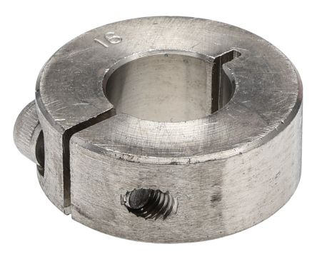RS PRO Shaft Collar, One Piece, Clamp Screw, Bore 16mm, OD 34mm, W 13mm, Stainless Steel 304 [0]; 145-674