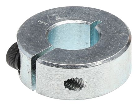 RS PRO Shaft Collar, One Piece, Clamp Screw, Bore 0.5in, OD 1.125in, W 0.406in, Steel [0]; 145-681