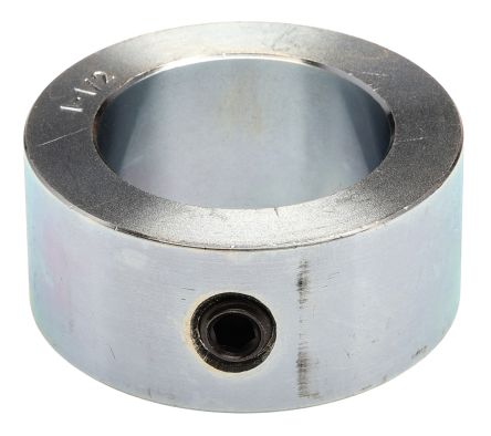 RS PRO Shaft Collar, One Piece, Set Screw, Bore 1.5in, OD 2.25in, W 1in, Steel [0]; 145-700