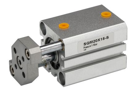RS PRO Pneumatic Guided Cylinder - 20mm Bore, 12mm Stroke, Double Acting [0]; 180-278