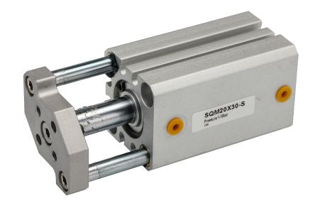 RS PRO Pneumatic Guided Cylinder - 20mm Bore, 30mm Stroke, Double Acting [0]; 180-280