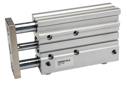 RS PRO Pneumatic Guided Cylinder - 25mm Bore, 100mm Stroke, Double Acting [0]; 180-290