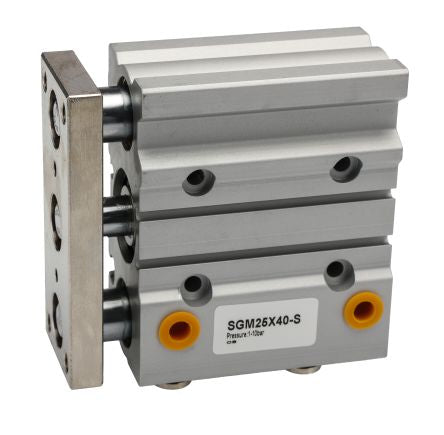 RS PRO Pneumatic Guided Cylinder - 25mm Bore, 40mm Stroke, Double Acting [0]; 180-297