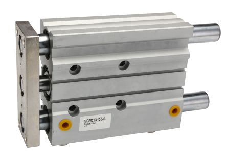 RS PRO Pneumatic Guided Cylinder - 32mm Bore, 100mm Stroke, Double Acting [0]; 180-300