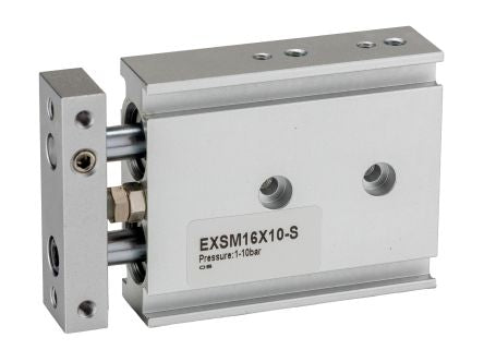 RS PRO Pneumatic Guided Cylinder - 16mm Bore, 10mm Stroke, Double Acting [0]; 180-318