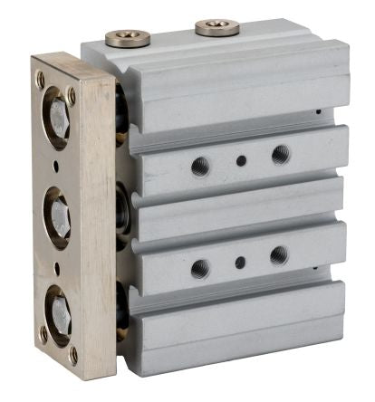RS PRO Pneumatic Guided Cylinder - 20mm Bore, 25mm Stroke, Double Acting [0]; 180-340