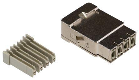 HARTING Heavy Duty Power Connector, 5A, Female, Han Gigabit Module Series, 8 Contacts [09140083112]; 204-547