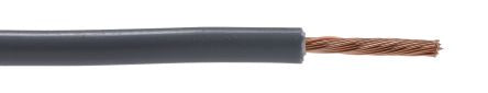 RS PRO Grey 1.5mm² Hook Up Wire, 16AWG, 30/0.25mm, 100m, PVC Insulation [0]; 217-307