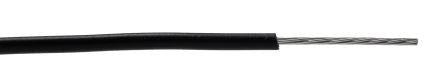 RS PRO Black 22AWG Hook Up Wire, 22AWG, 7/0.25mm, 305m, PVC Insulation [0]; 217-319