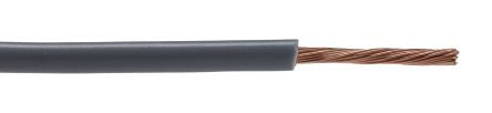 RS PRO Grey 1mm² Hook Up Wire, 18AWG, 32/0.2mm, 100m, PVC Insulation [0]; 217-341