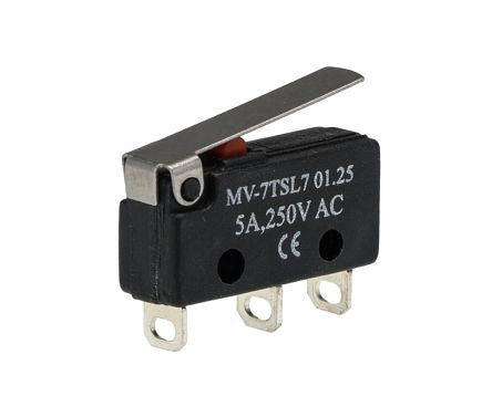 RS PRO Lever Micro Switch, Solder Terminal, 5A, CO, IP40 [0]; 241-233