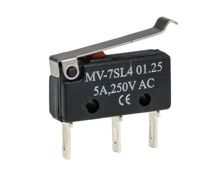 RS PRO Lever Micro Switch, Solder Terminal, 5A, CO, IP40 [0]; 241-235