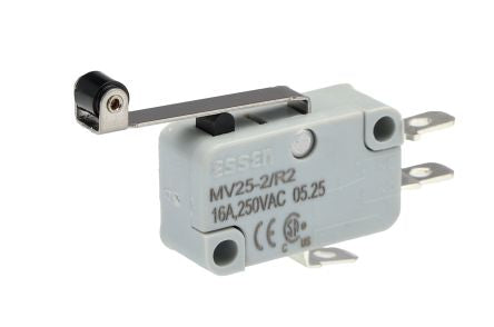 RS PRO Long Roller Lever Micro Switch, Screw, Solder, Quick Connect Terminal, 16A, Solder, IP40 [0]; 241-237
