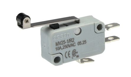 RS PRO Long Roller Lever Micro Switch, Screw, Solder, Quick Connect Terminal, 10A, Solder, IP40 [0]; 241-238